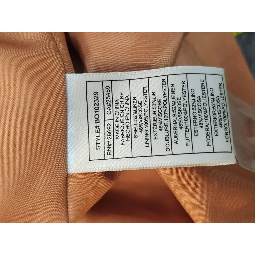 Steve Madden Imelda  Women's Peach Oversized Linen Blazer Size Medium